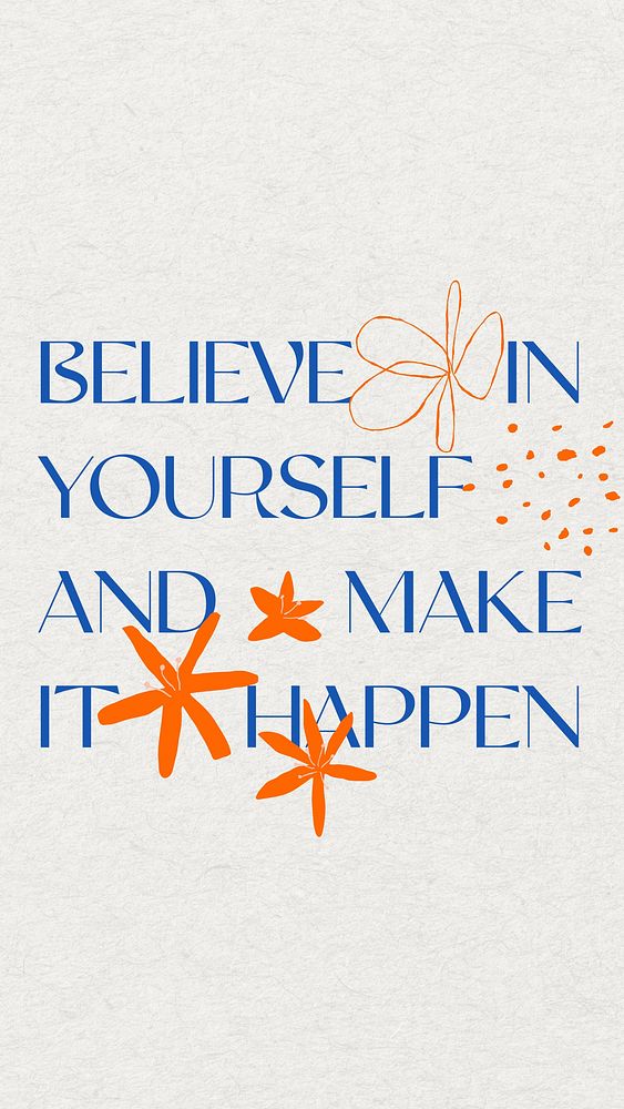 Believe inspiration quote Facebook story template