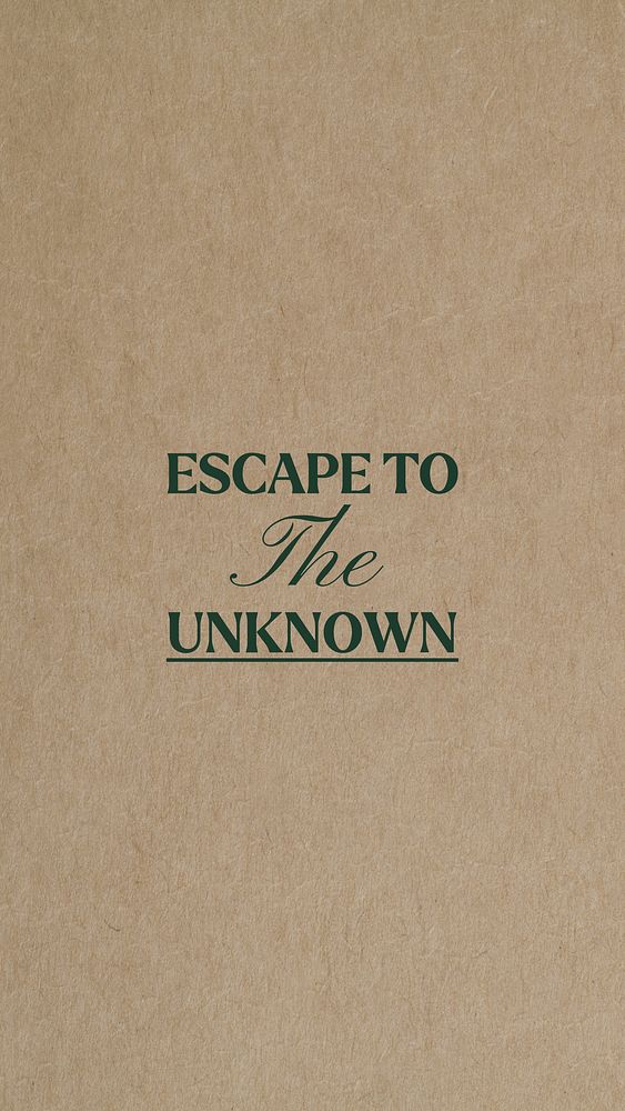 Escape to unknown Facebook story template