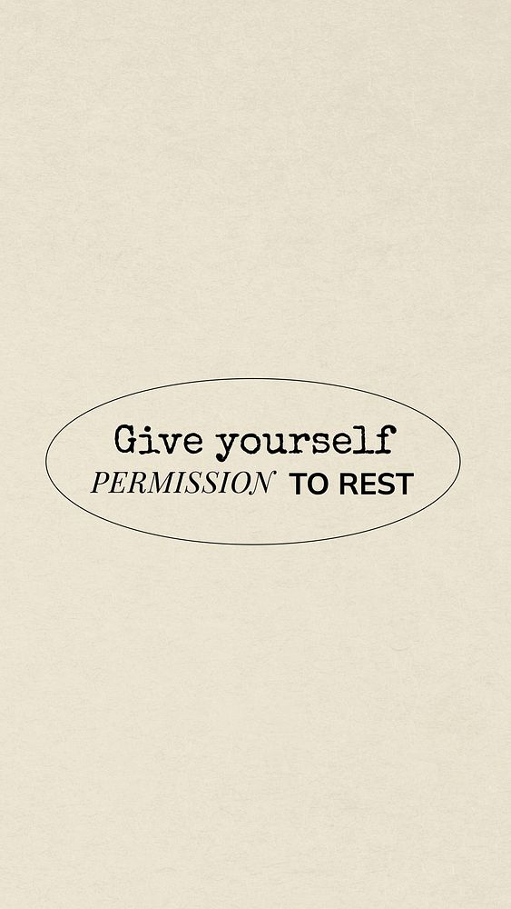Permission to rest Facebook story template