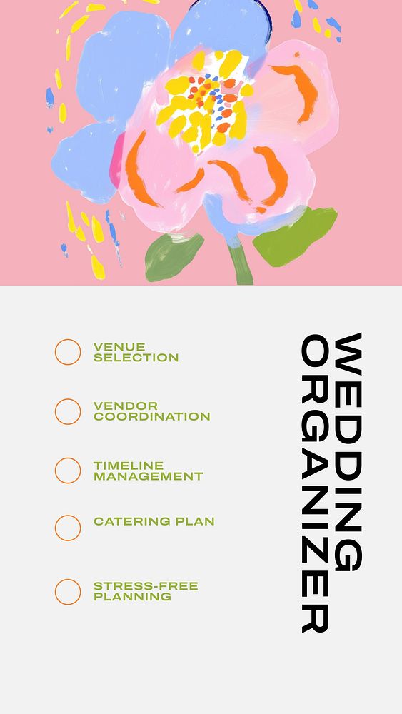 Wedding organizer inspiration template