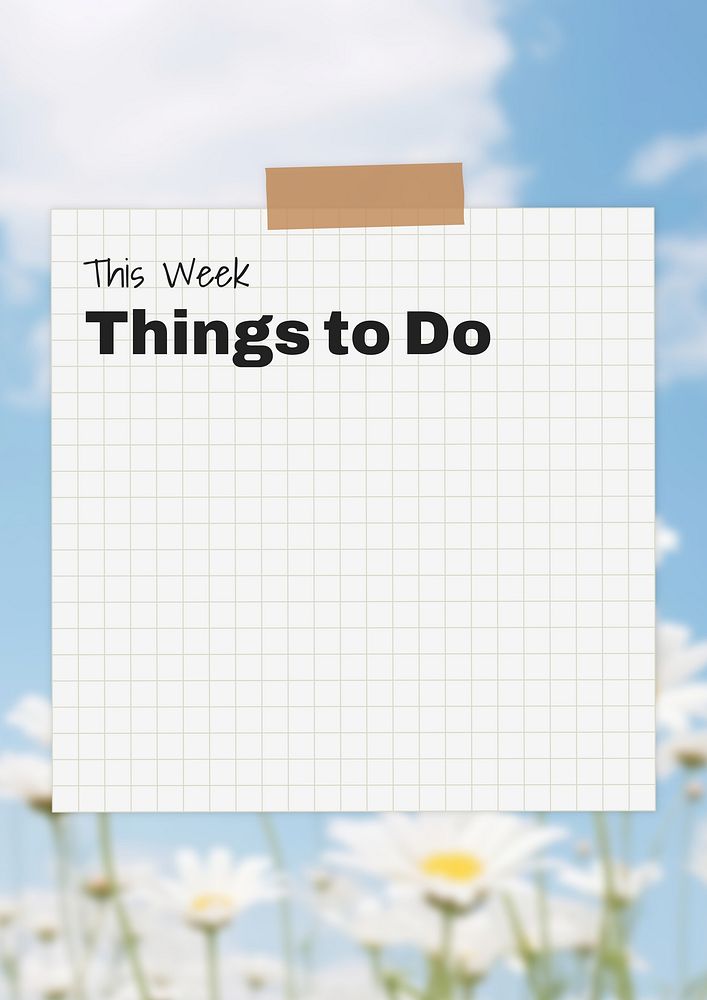 Things to do poster template