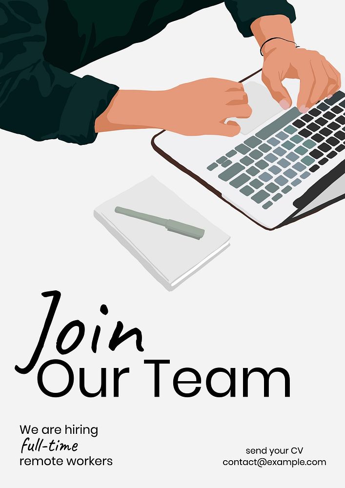 Join our team poster template