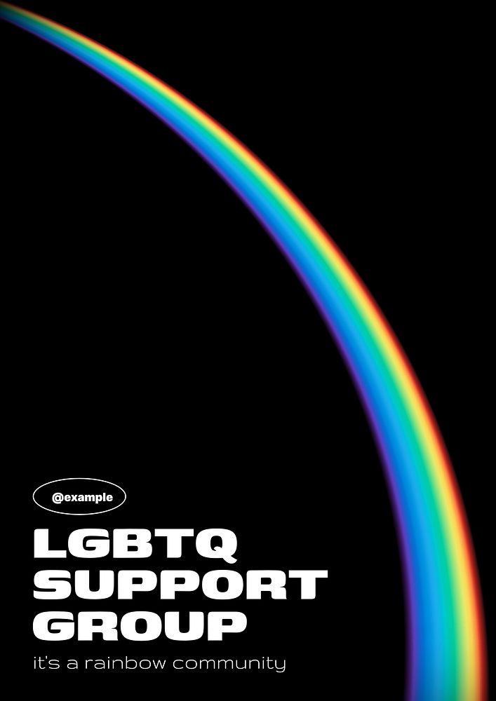 LGBTQ support group poster template