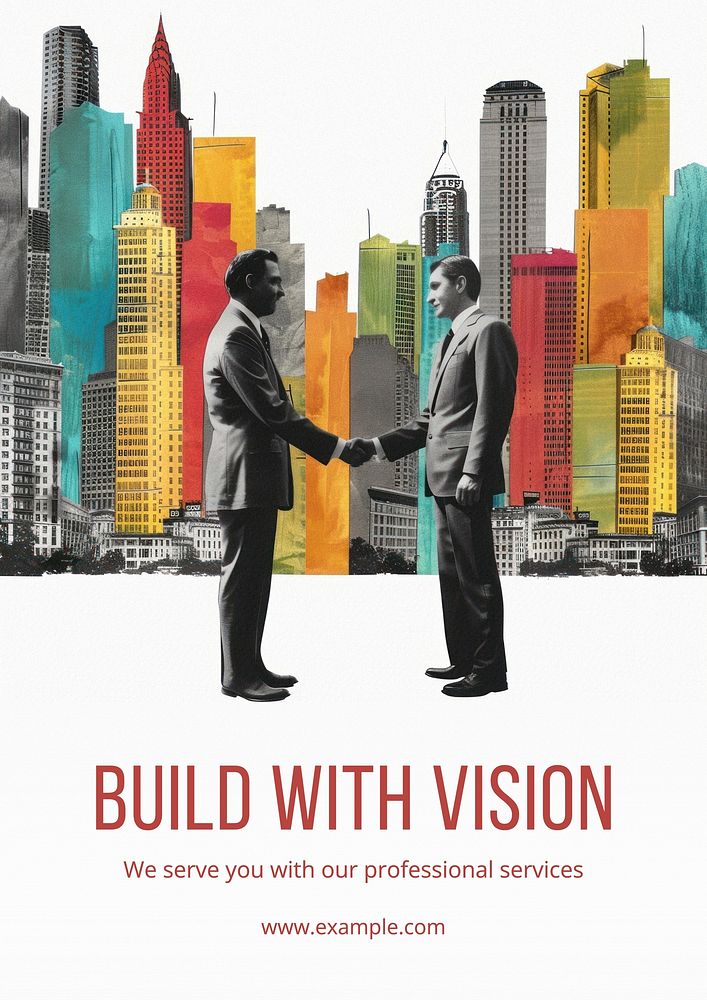 Company vision poster template