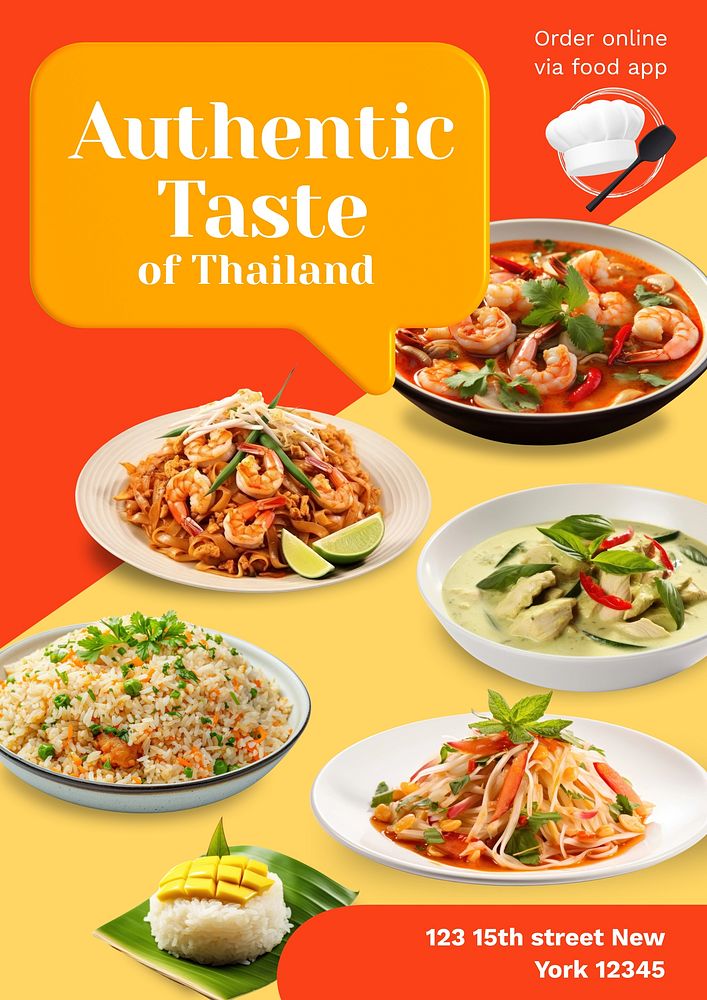 Authentic taste poster template