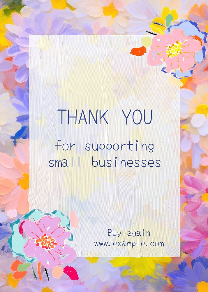 Thank you card template