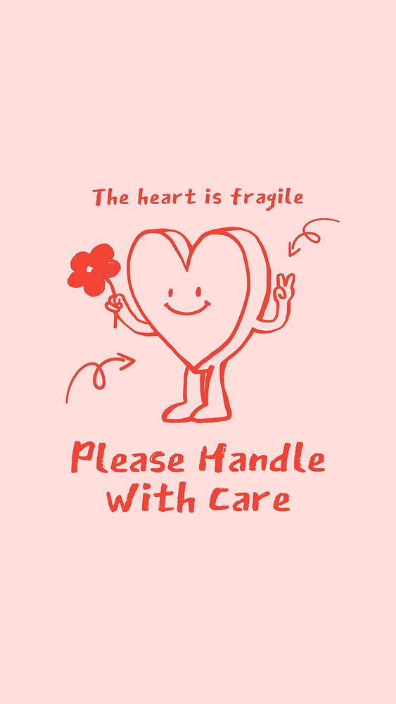 Heart care Facebook story template