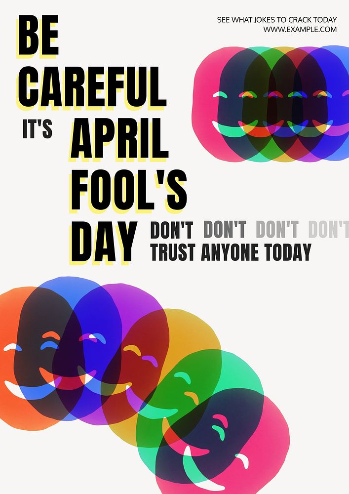 April fool's day poster template