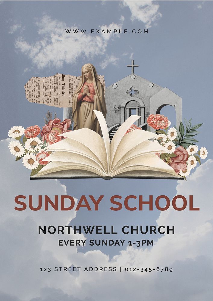Sunday school poster template