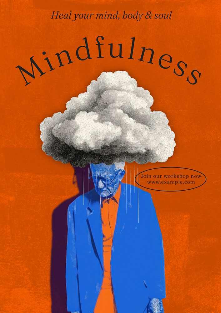 Mindfulness workshop poster template