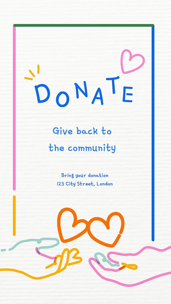 Donate charity Instagram story template