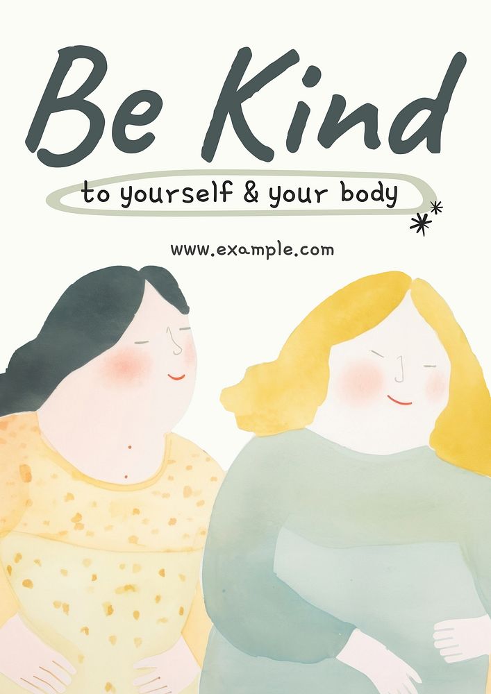 Be kind poster template