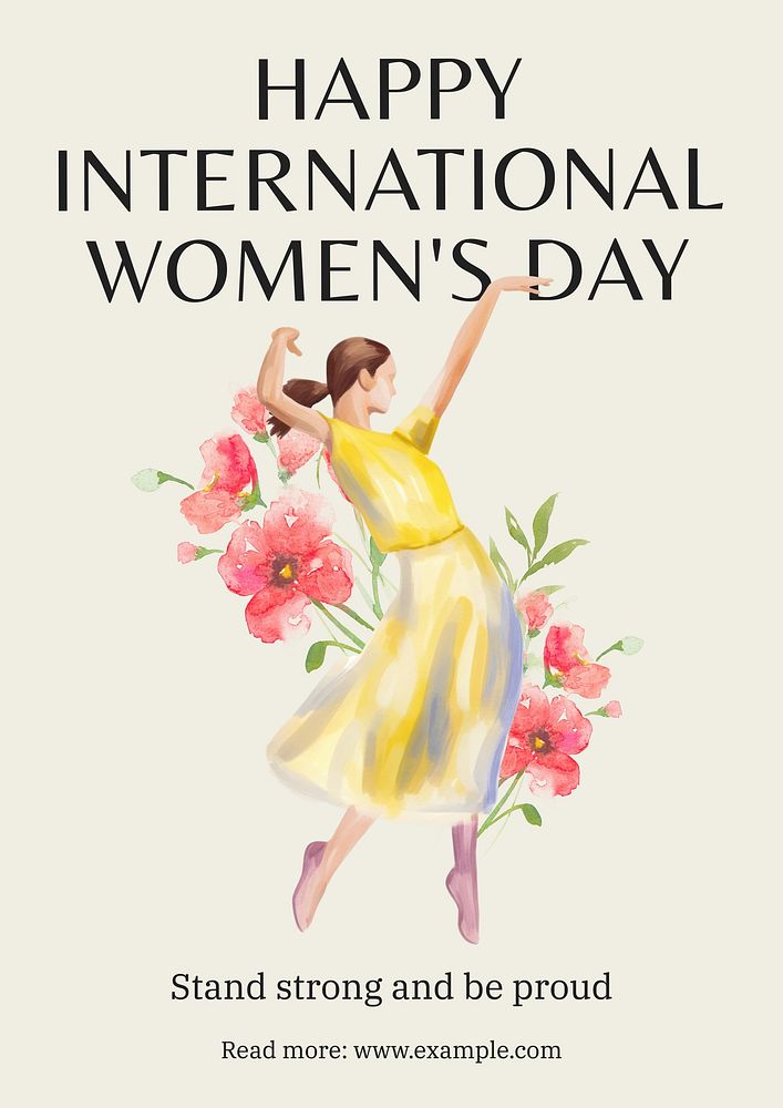 Women's day poster template
