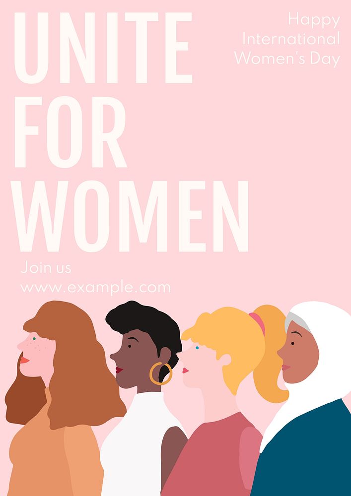 Unite for women poster template