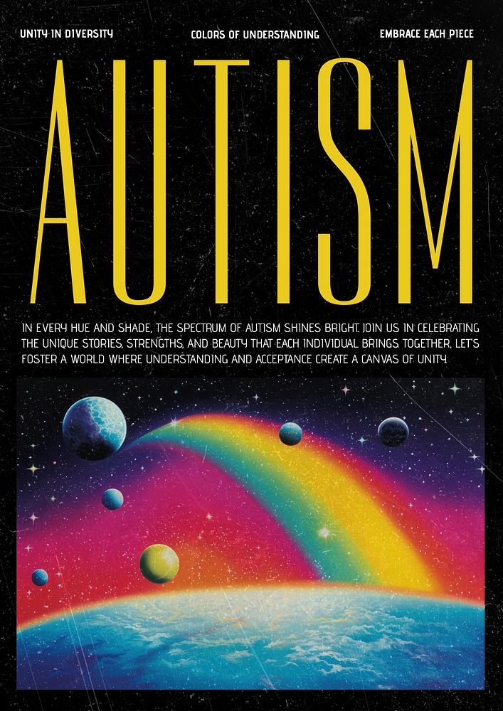 Autism  poster template