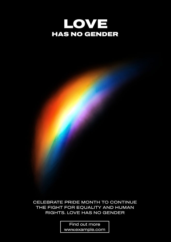 Celebrate pride month poster template