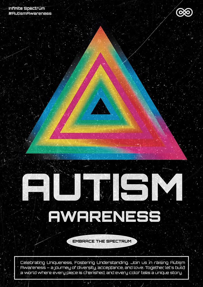 Autism awareness poster template