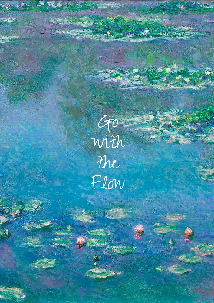 Go with the flow poster template