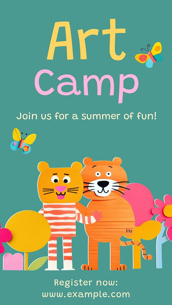 Art camp Facebook story template