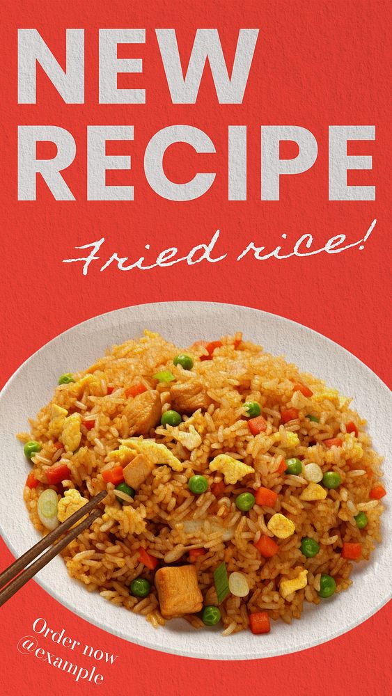 New recipe Facebook story template