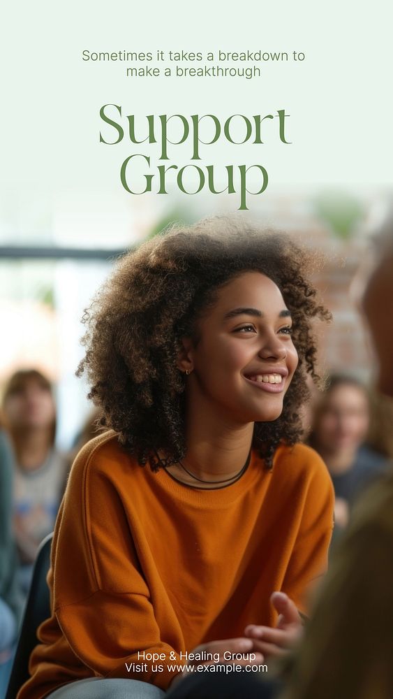 Support group Instagram story template