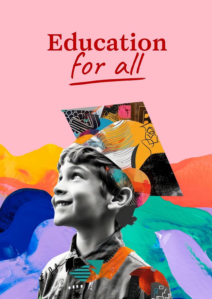 Education for all poster template