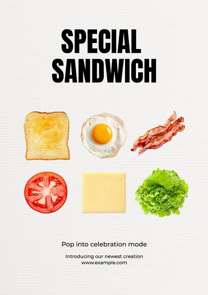 Special sandwich poster template