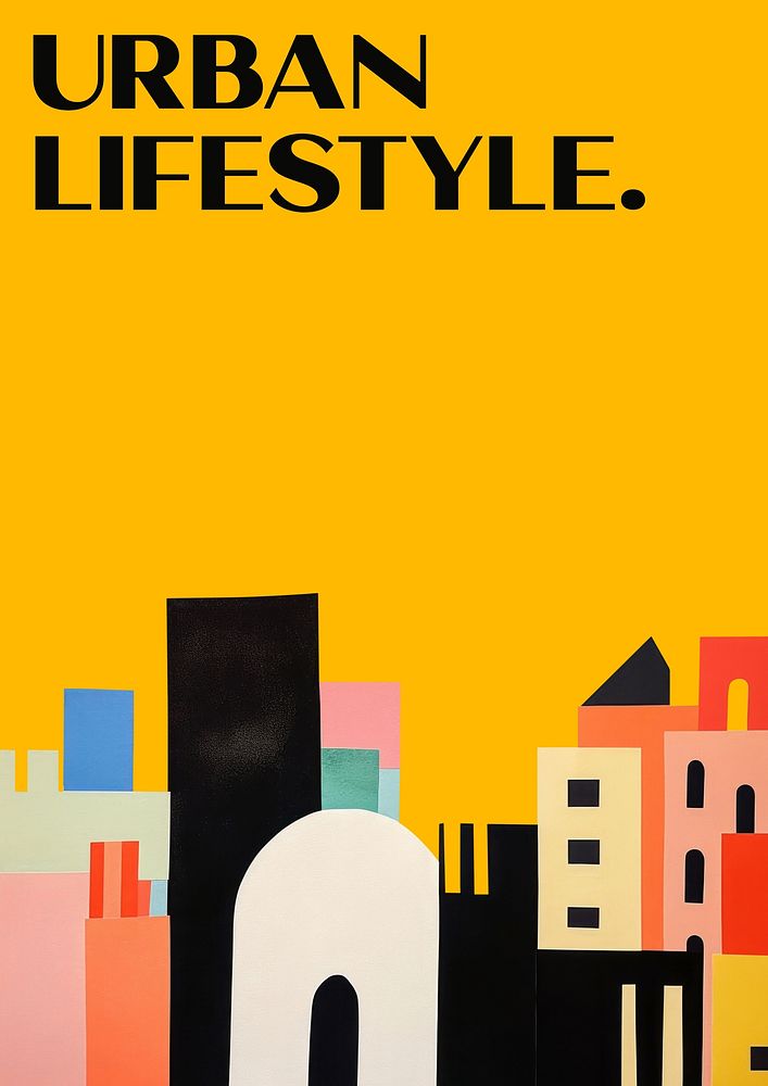 Urban lifestyle poster template