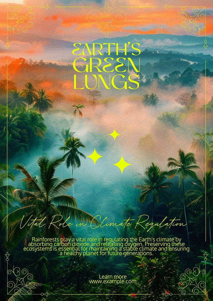 Rainforest poster template