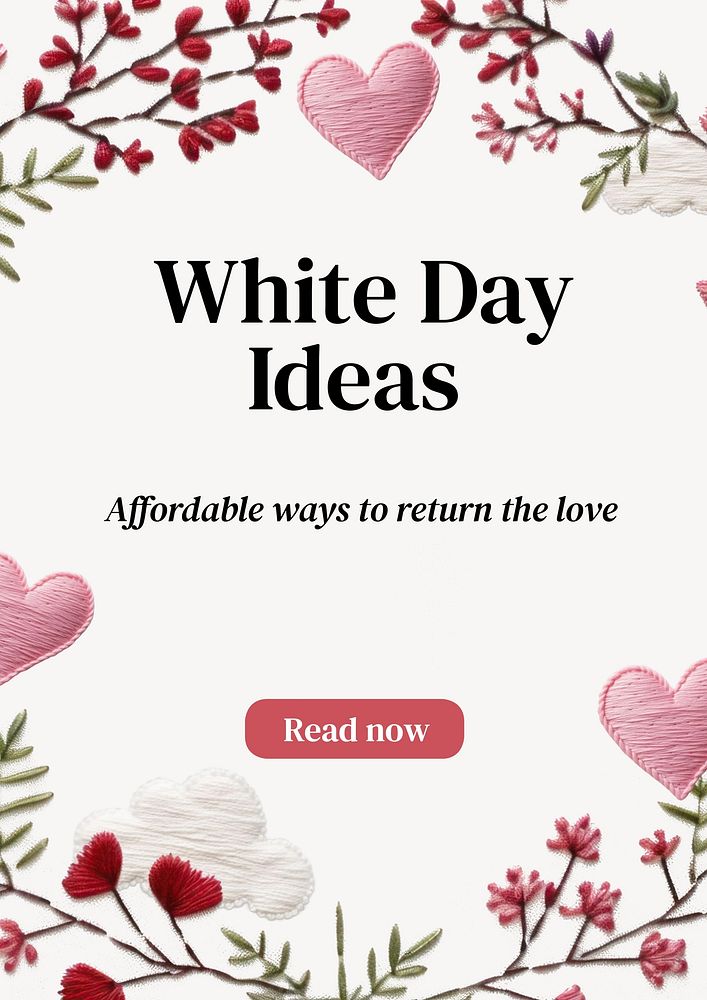 White day ideas poster template