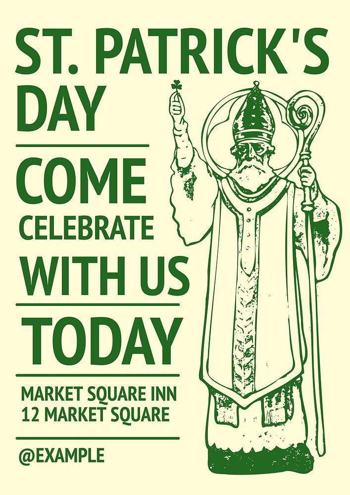 St. Patrick's Day poster template
