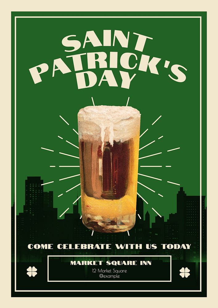 St. Patrick's Day poster template