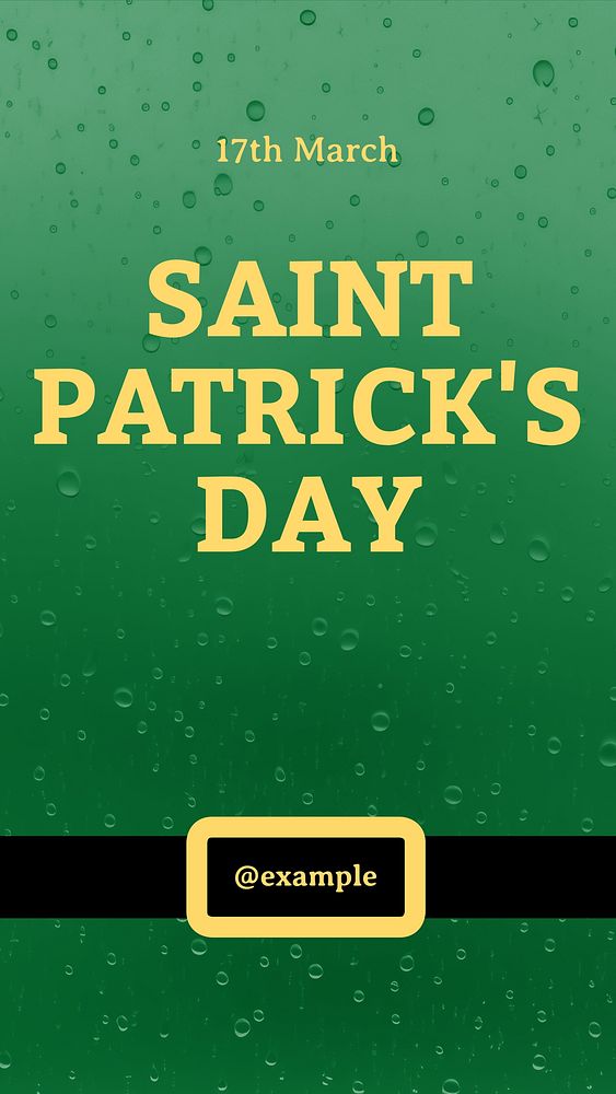 St. Patrick's Day Facebook story template