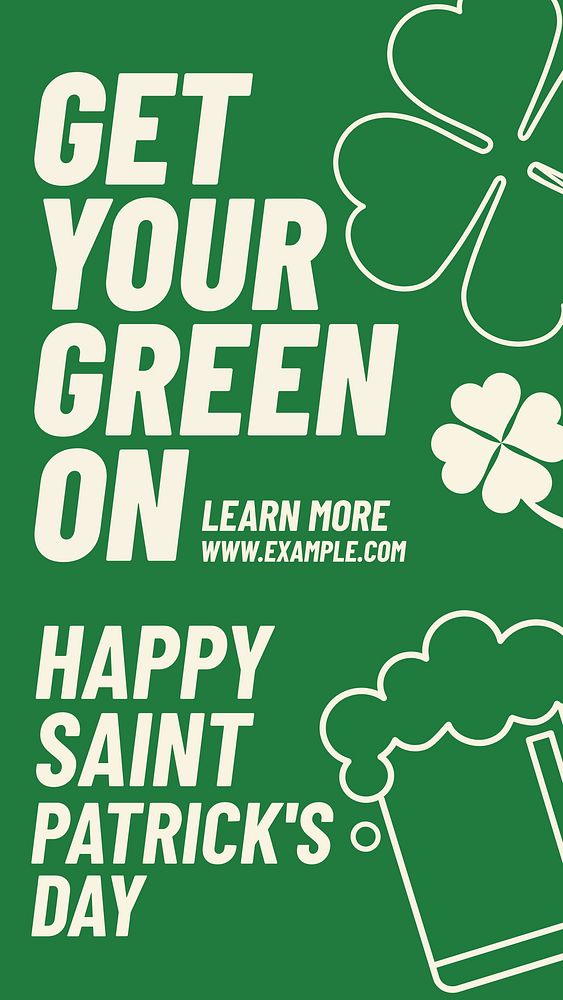 St. patrick's day Facebook story template