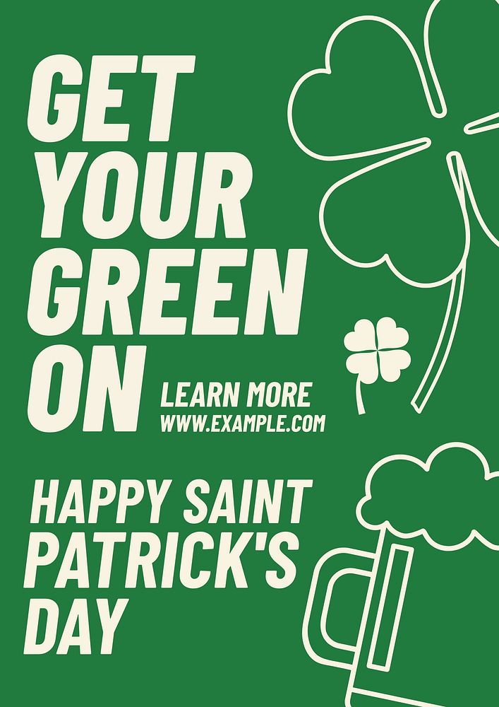 St. patrick's day poster template