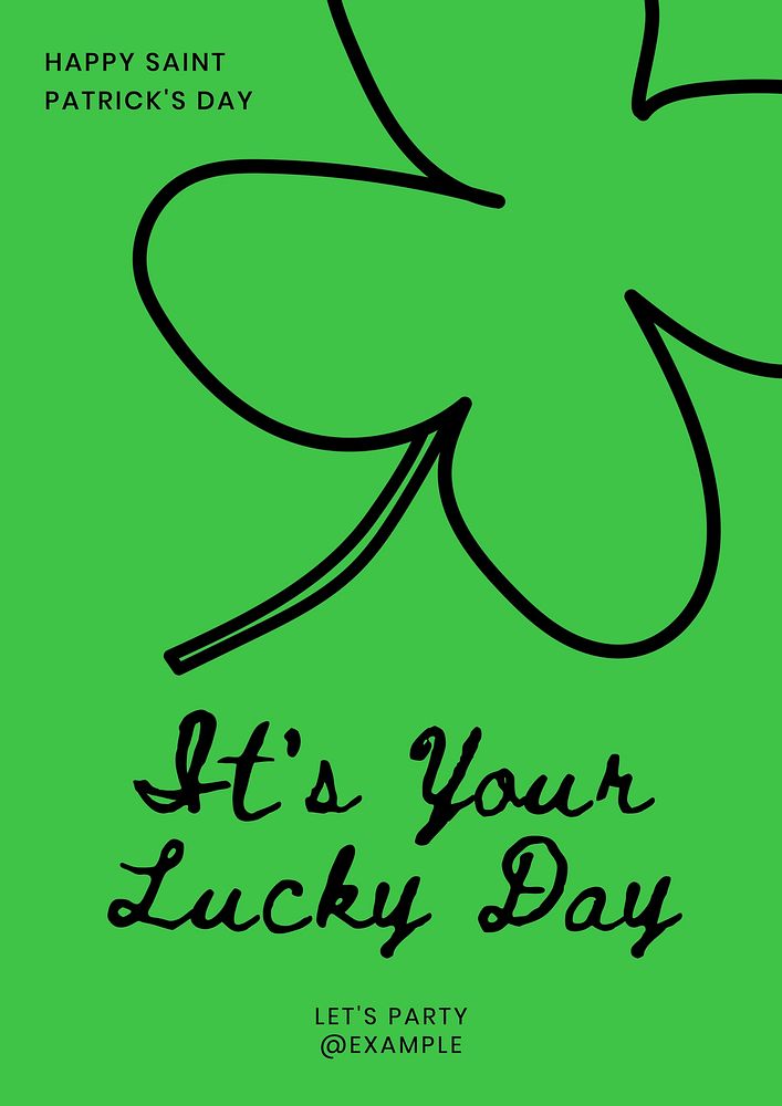 Saint Patrick's day  poster template