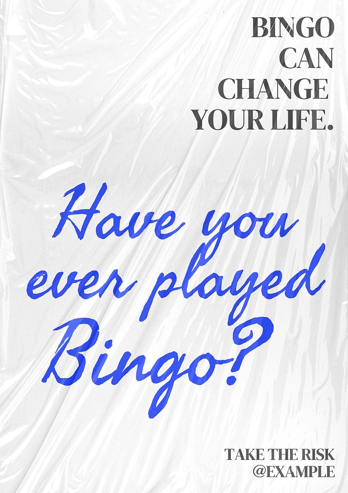 Bingo poster template