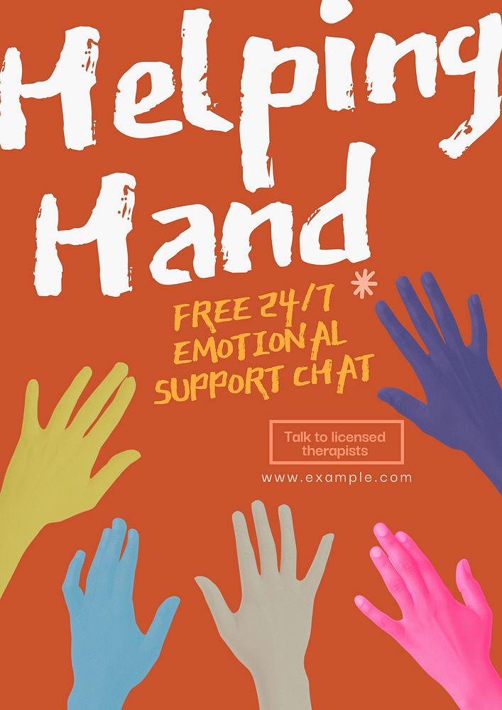 Helping hand poster template