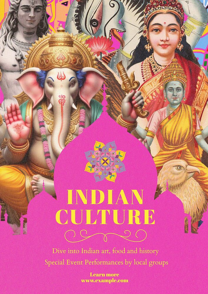 Indian culture poster template
