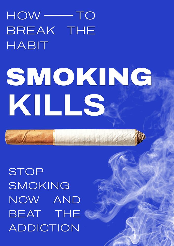 Smoking kills   poster template