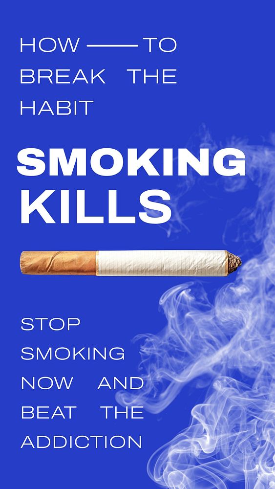 Smoking kills Instagram story template