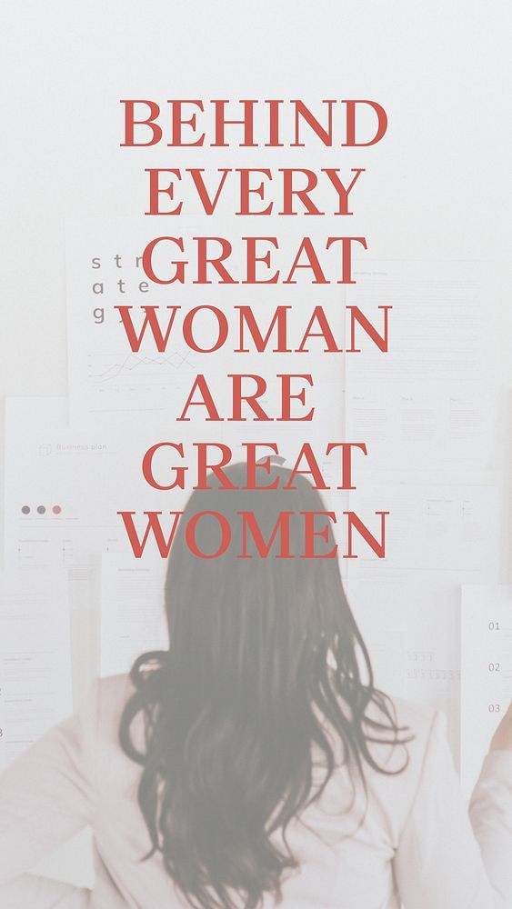 Women empowering quote Instagram story template