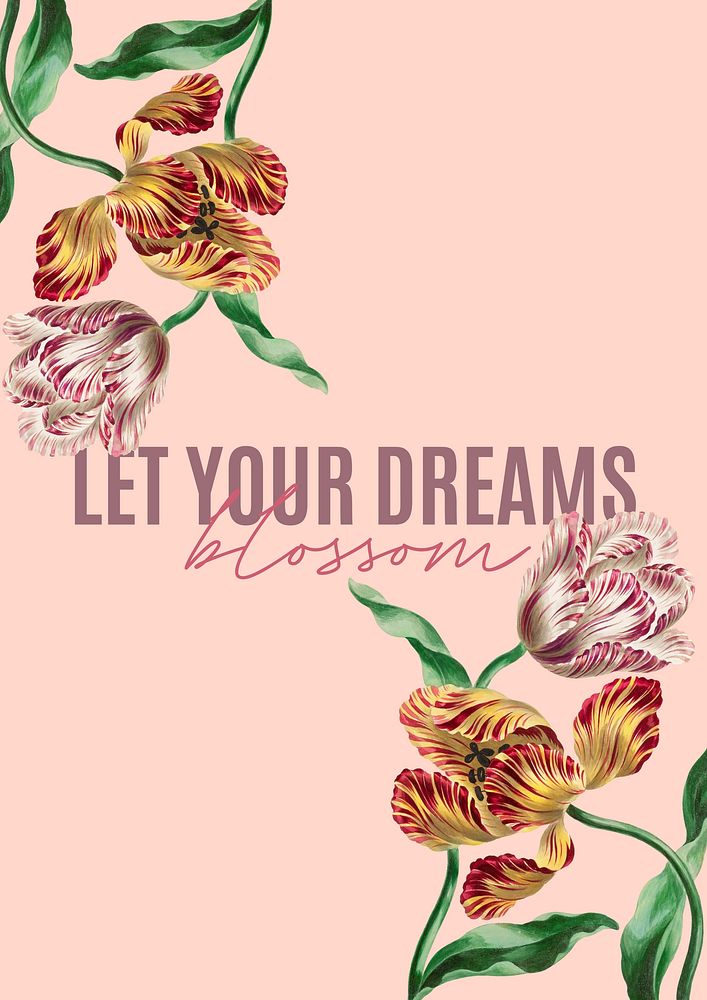 Dream  quote poster template