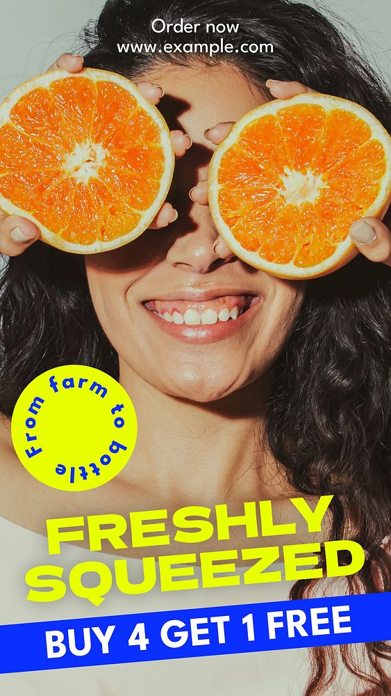 Fresh juice Instagram story template