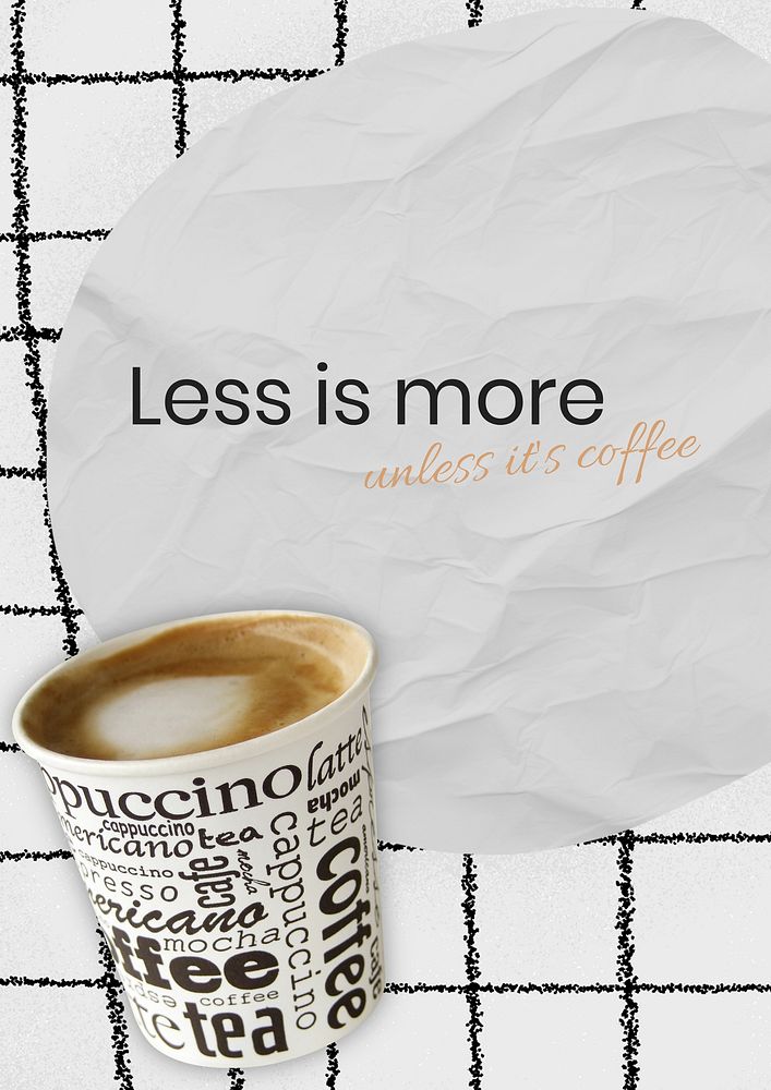 Coffee  quote poster template