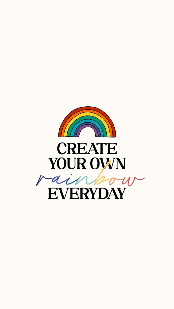 Create your own rainbow everyday Instagram story template