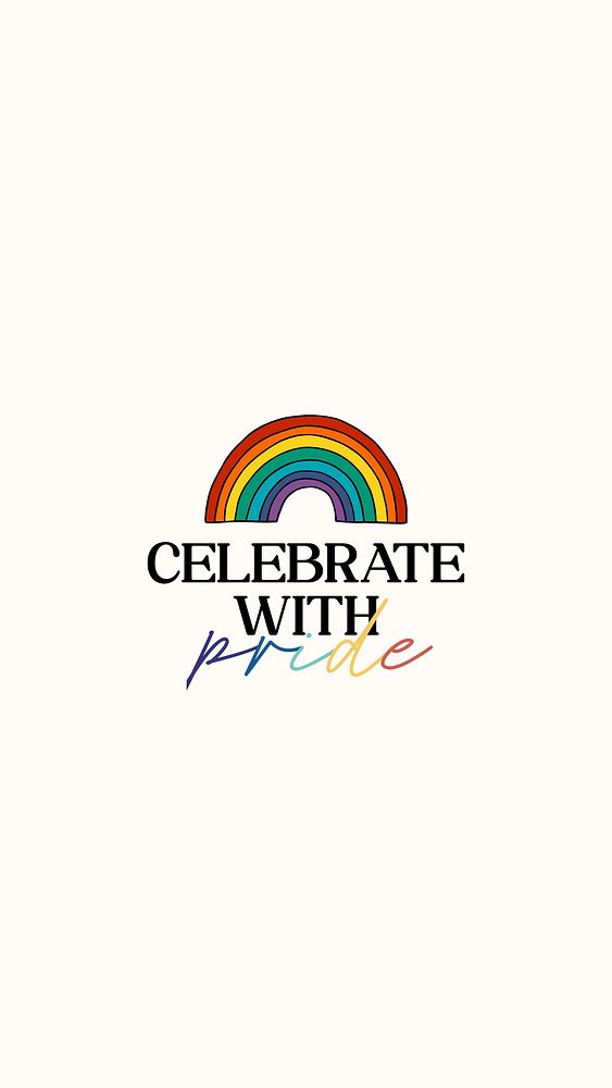 Celebrate with pride Instagram story template