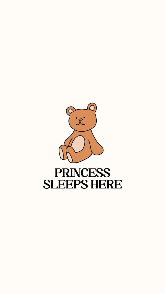 Princess sleeps here Instagram story template