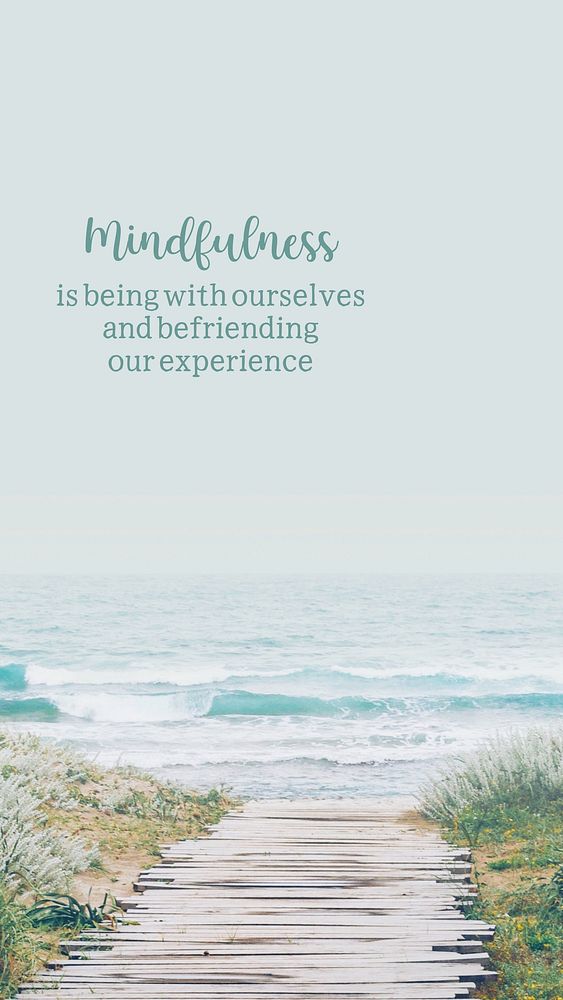 Mindfulness quote Instagram story template