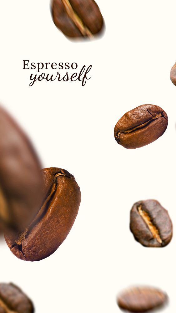 Espresso yourself quote Instagram story template